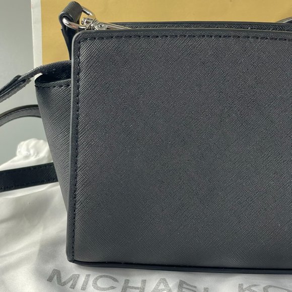 Michael Kors Selma Micro Studded Saffiano Leather Mini Messenger Bag - Picture 6 of 16